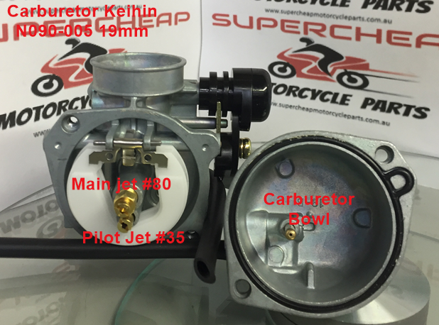 Carburetor N090-005-K,  Keihin replica PZ19, 19mm, R/Hand manual choke. image 5