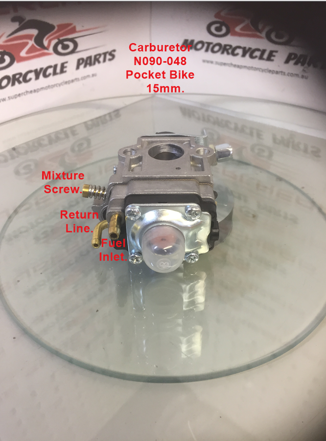 Carburetor, N090-048, 15mm, Pocket Bikes, Scooters, Mini Choppers, Skate Boards. image 2