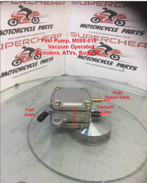 Fuel Pump, M088-018, GY6, Scooters, Buggies, ATVs, Go Karts. image 1