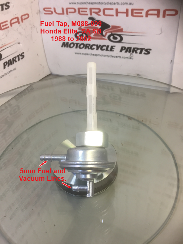 Fuel Tap, M088-009, Scooter Honda Elite SA, SB series and Chinese Scooters. image 1
