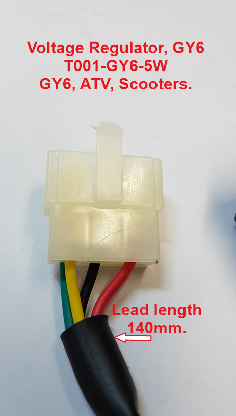 Voltage Regulator,  T001-GY6-5W. 5 wire suits most GY6 powered units image 3