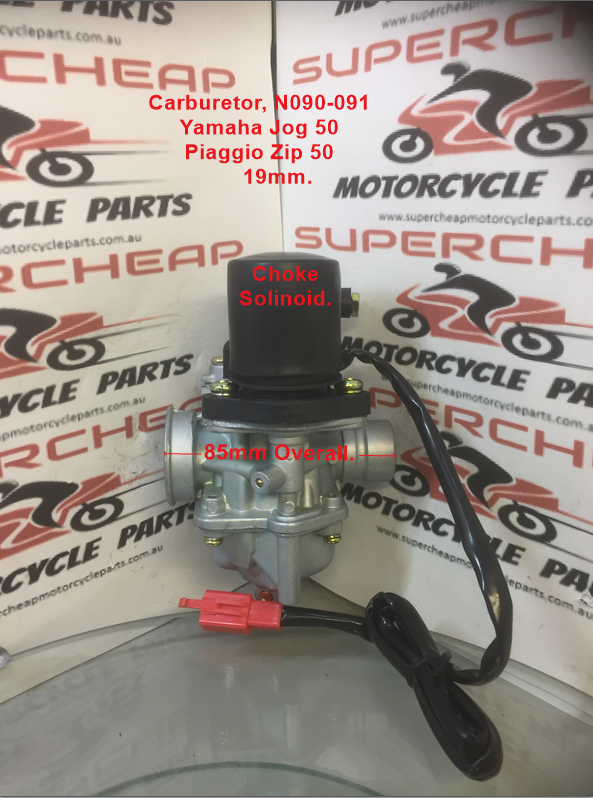 Carburetor, N090-091, 19mm, Yamaha Jog 50, Piaggio Zip 50, Scooters and ATVs. image 1
