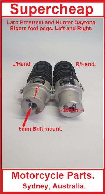 Laro-Hunter rider and pillion foot pegs. image 1