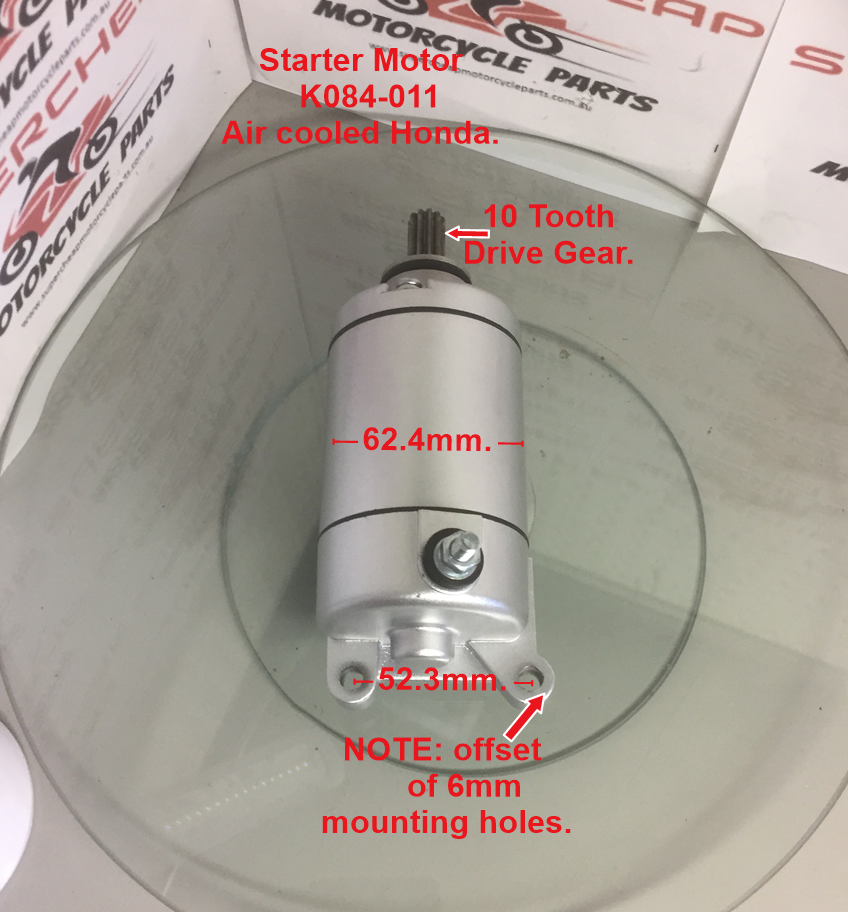 Starter Motor, K084-011, CB 200/250, Honda Air Cooled, ATVs, Buggies, Go Karts. image 2