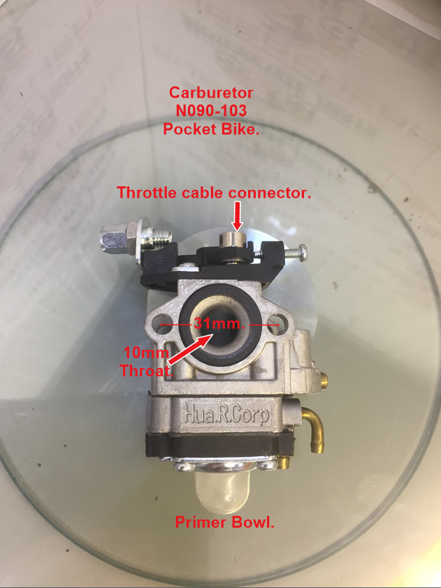Carburetor, N090-103, 10mm,  24 to 26cc Mosquito , Pocket Bikes, Chain Saws image 0