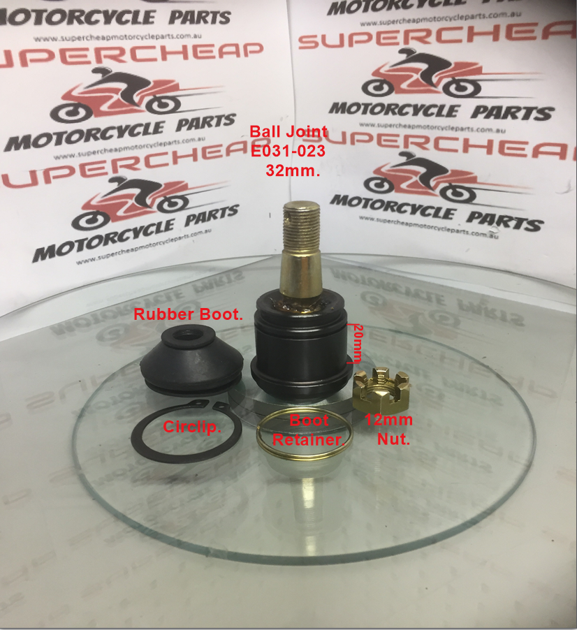 Ball Joint, E031-023, 12mm  for 50cc-250cc ATVs, Buggies, UTVs. image 0