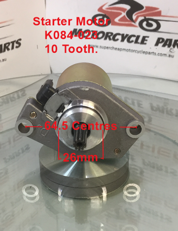Starter Motor, K084-023, 10 Tooth, NF50, ATVs, Pit Bikes, Pocket Bikes. image 2