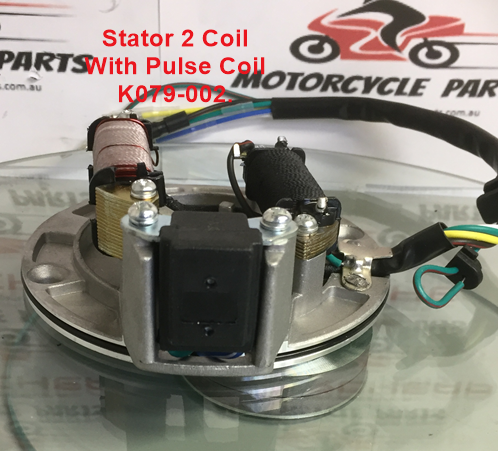 Stator/Magneto,  K079-002, 2 Coil with pulse Coil, For Pit Bikes, ATVs, Buggies image 2