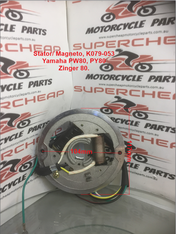 Stator/Magneto, K079-053, Yamaha PW80, PY80, Zinger 80 and more. image 0