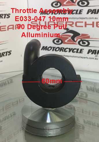 Throttle Assembly, E033-047, Side Pull, 10mm Cable Thread, Alloy image 1