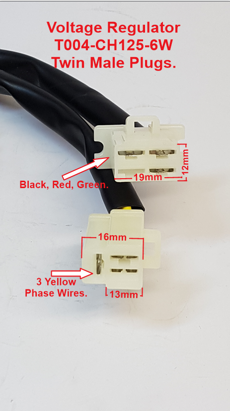 Voltage Regulator,  T004-CH125-6W. 6 wire suits Honda CH125 and 150cc, Honda ATV image 2