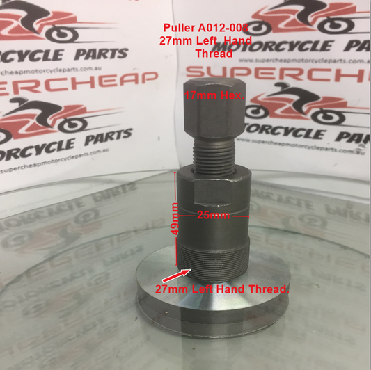 Rotor/Magneto Puller, A012-008, 27mm Left Hand Thread. image 0