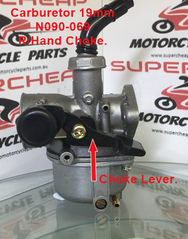 Carburetor, N090-069, 19mm,  L/Hand Choke, Atvs, Pit Bikes, Dirt Bikes. image 3