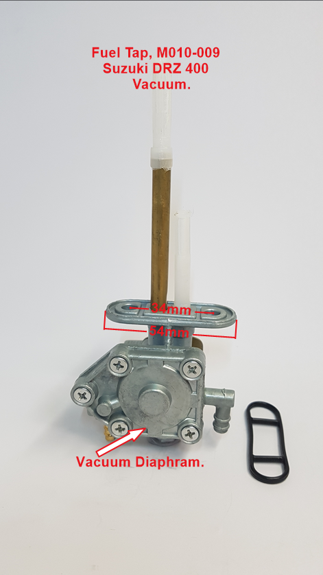Fuel Tap,  M010-009, Suzuki DRZ400E, DRZ400 SM, SE, Vacuum operated. image 0