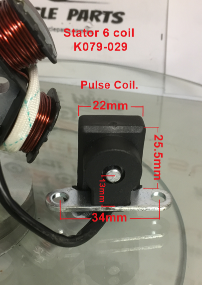 Stator/Magneto, K079-029, 6 Coil, GY6 50 to 150cc, Dirt Bike, Scooter. image 2