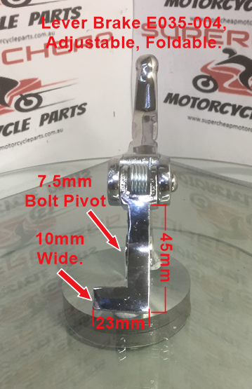 Brake Lever, E035-004, Foldable, Adjustable for Pit Bikes, Dirt Bikes image 0
