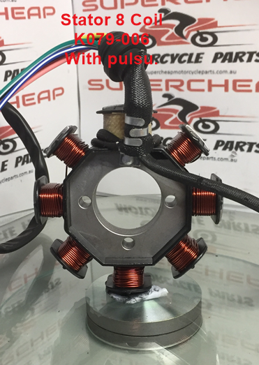 Stator/Magneto, K079-006, 8 Coil, suits 125 to 250, ATVs, Scooters, Dirt Bikes. image 1